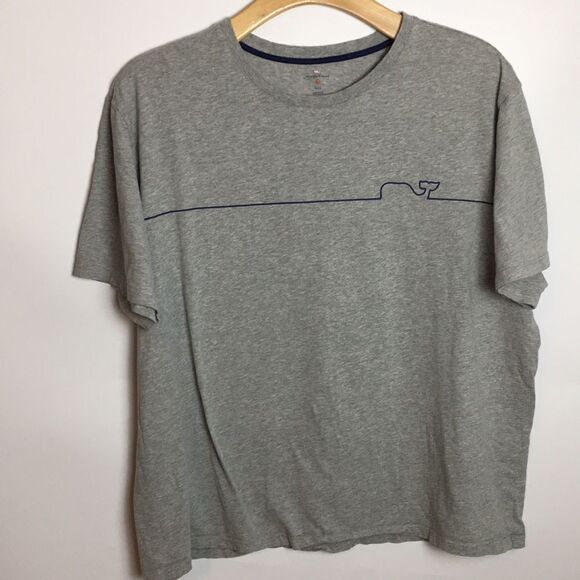 VIneyard Vines Heathered Gray Crewneck Tee-Shirt, Size XXL - Picture 1 of 10